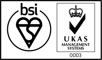The British Standards Institution badge certifying SkillsForge for the United Kingdom's Accreditation Service for Mangement Systems